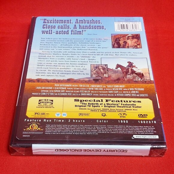 Quigley Down Under Tom Selleck DVD 2001 Western Legends New Sealed - Picture 4 of 9